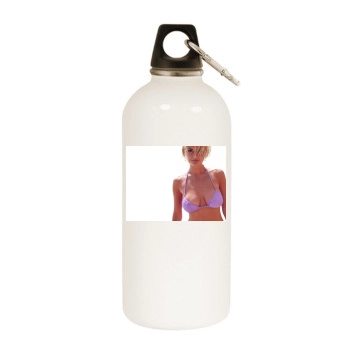 Gail Porter White Water Bottle With Carabiner
