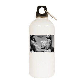 Maria Jose White Water Bottle With Carabiner