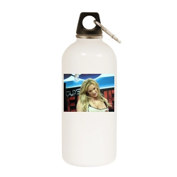 Shyla Stylez White Water Bottle With Carabiner