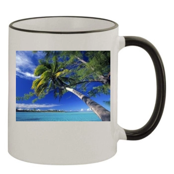 Islands 11oz Colored Rim & Handle Mug