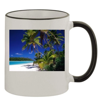 Islands 11oz Colored Rim & Handle Mug