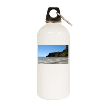 Oceans White Water Bottle With Carabiner