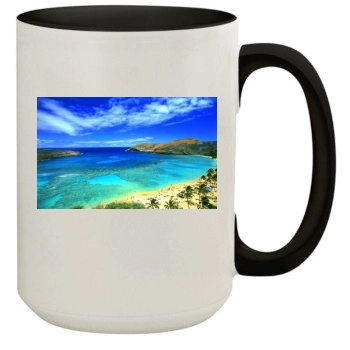 Oceans 15oz Colored Inner & Handle Mug