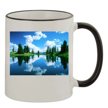 Lakes 11oz Colored Rim & Handle Mug