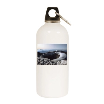 Volcanoes White Water Bottle With Carabiner