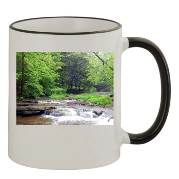 Waterfalls 11oz Colored Rim & Handle Mug