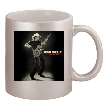 Brad Paisley 11oz Metallic Silver Mug