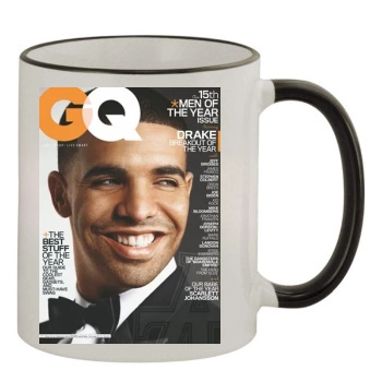 Drake 11oz Colored Rim & Handle Mug