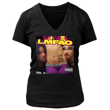 LMFAO Women's Deep V-Neck TShirt