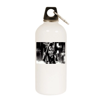 Alexis Bledel White Water Bottle With Carabiner