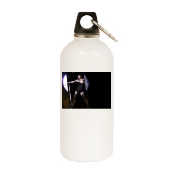 Amy Nuttall White Water Bottle With Carabiner