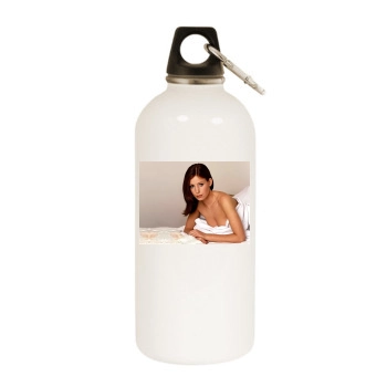 Amy Nuttall White Water Bottle With Carabiner