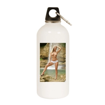 Ambra White Water Bottle With Carabiner