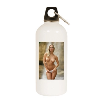 Ambra White Water Bottle With Carabiner