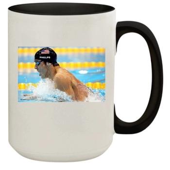 Michael Phelps 15oz Colored Inner & Handle Mug