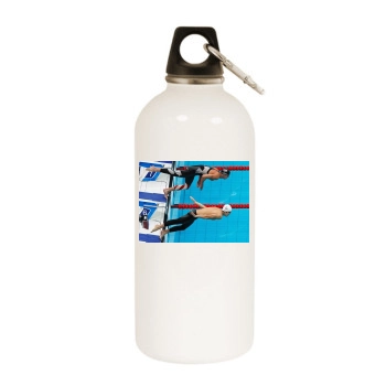 Michael Phelps White Water Bottle With Carabiner
