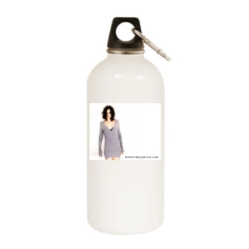 Sarah Wayne Callies White Water Bottle With Carabiner
