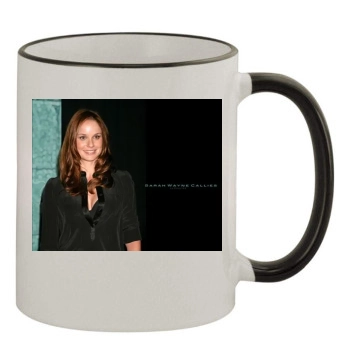 Sarah Wayne Callies 11oz Colored Rim & Handle Mug