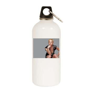 Sharon Stone White Water Bottle With Carabiner