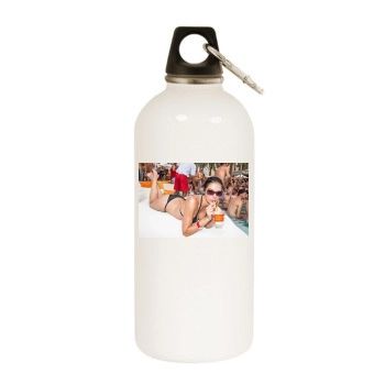 Adrianne Curry White Water Bottle With Carabiner