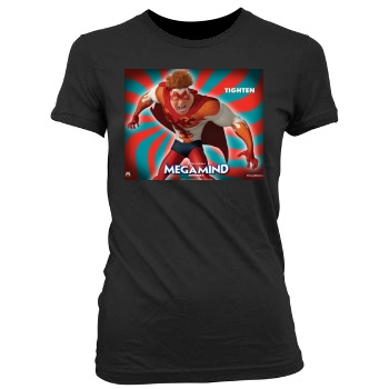 Megamind Women's Junior Cut Crewneck T-Shirt