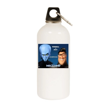 Megamind White Water Bottle With Carabiner