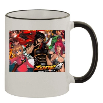 Zone4 11oz Colored Rim & Handle Mug