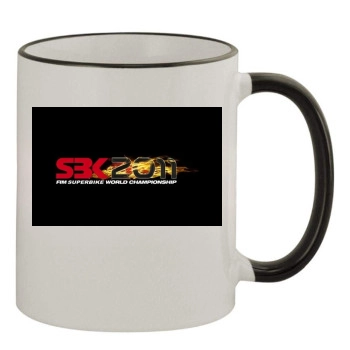 SBK 11oz Colored Rim & Handle Mug