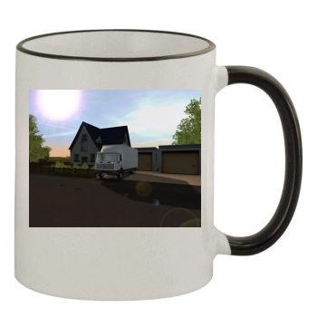Tankwagen-Simulator 11oz Colored Rim & Handle Mug