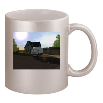 Tankwagen-Simulator 11oz Metallic Silver Mug