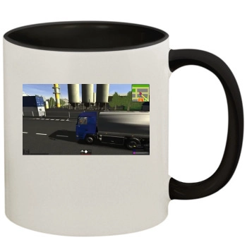 Tankwagen-Simulator 11oz Colored Inner & Handle Mug