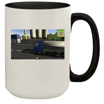 Tankwagen-Simulator 15oz Colored Inner & Handle Mug