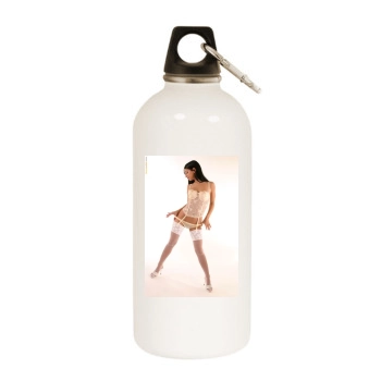 Adriane White Water Bottle With Carabiner