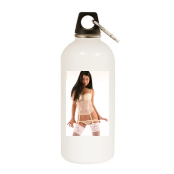 Adriane White Water Bottle With Carabiner