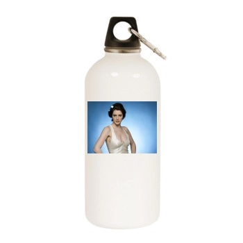 Michelle Ryan White Water Bottle With Carabiner