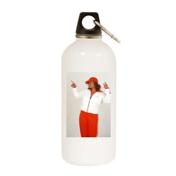 Queen Latifah White Water Bottle With Carabiner