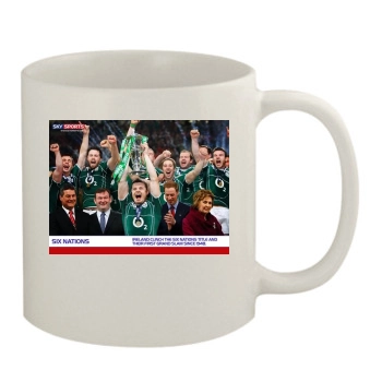 Irish Rugby 11oz White Mug