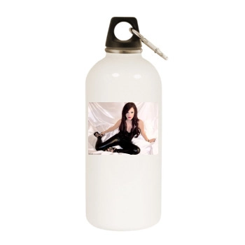 Ailyn White Water Bottle With Carabiner