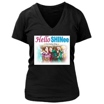 SHINee Women's Deep V-Neck TShirt