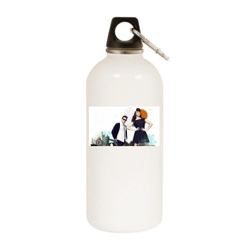 Karmin White Water Bottle With Carabiner