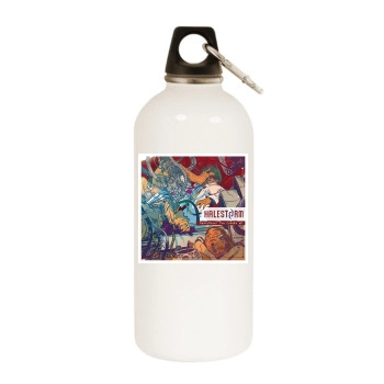 Halestorm White Water Bottle With Carabiner