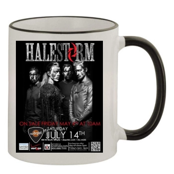 Halestorm 11oz Colored Rim & Handle Mug