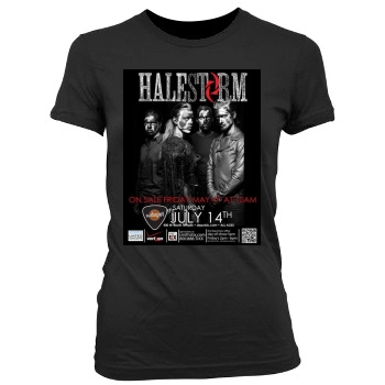Halestorm Women's Junior Cut Crewneck T-Shirt