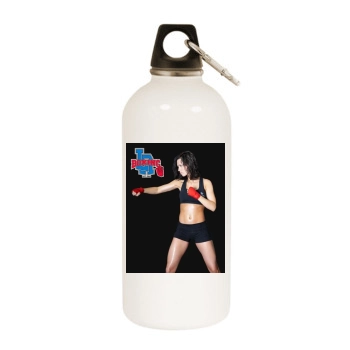 Kickboxing White Water Bottle With Carabiner