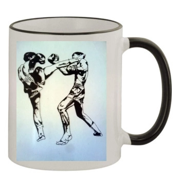 Kickboxing 11oz Colored Rim & Handle Mug