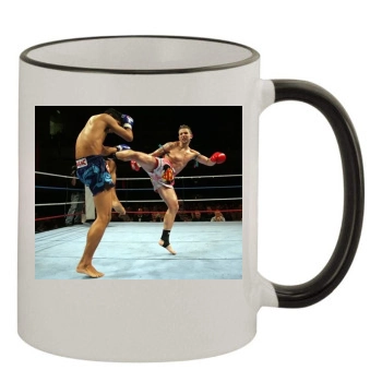 Kickboxing 11oz Colored Rim & Handle Mug