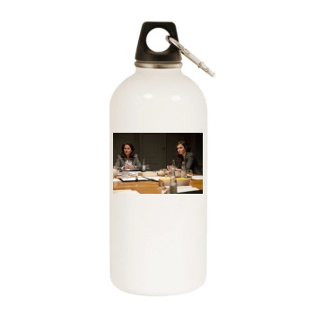 Borgen White Water Bottle With Carabiner