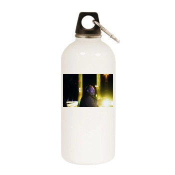 Bron White Water Bottle With Carabiner