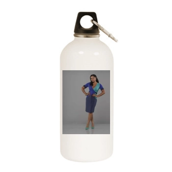 Castle White Water Bottle With Carabiner