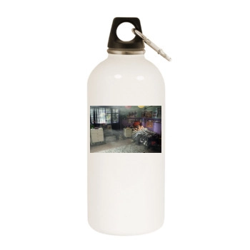 Neighbours White Water Bottle With Carabiner